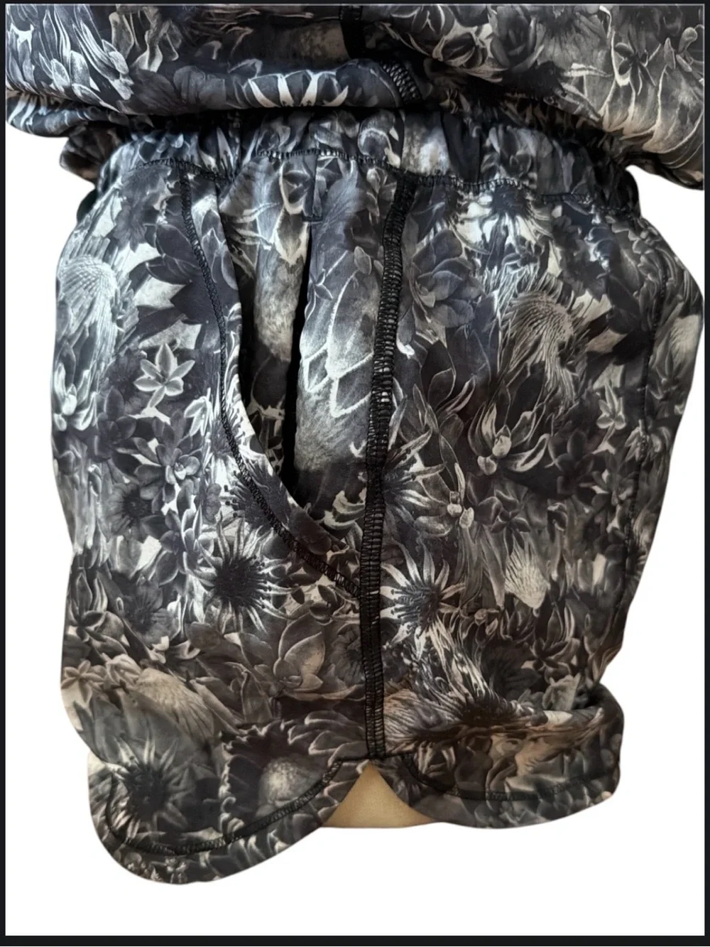 LULULEMON NWOT vintage black floral romper